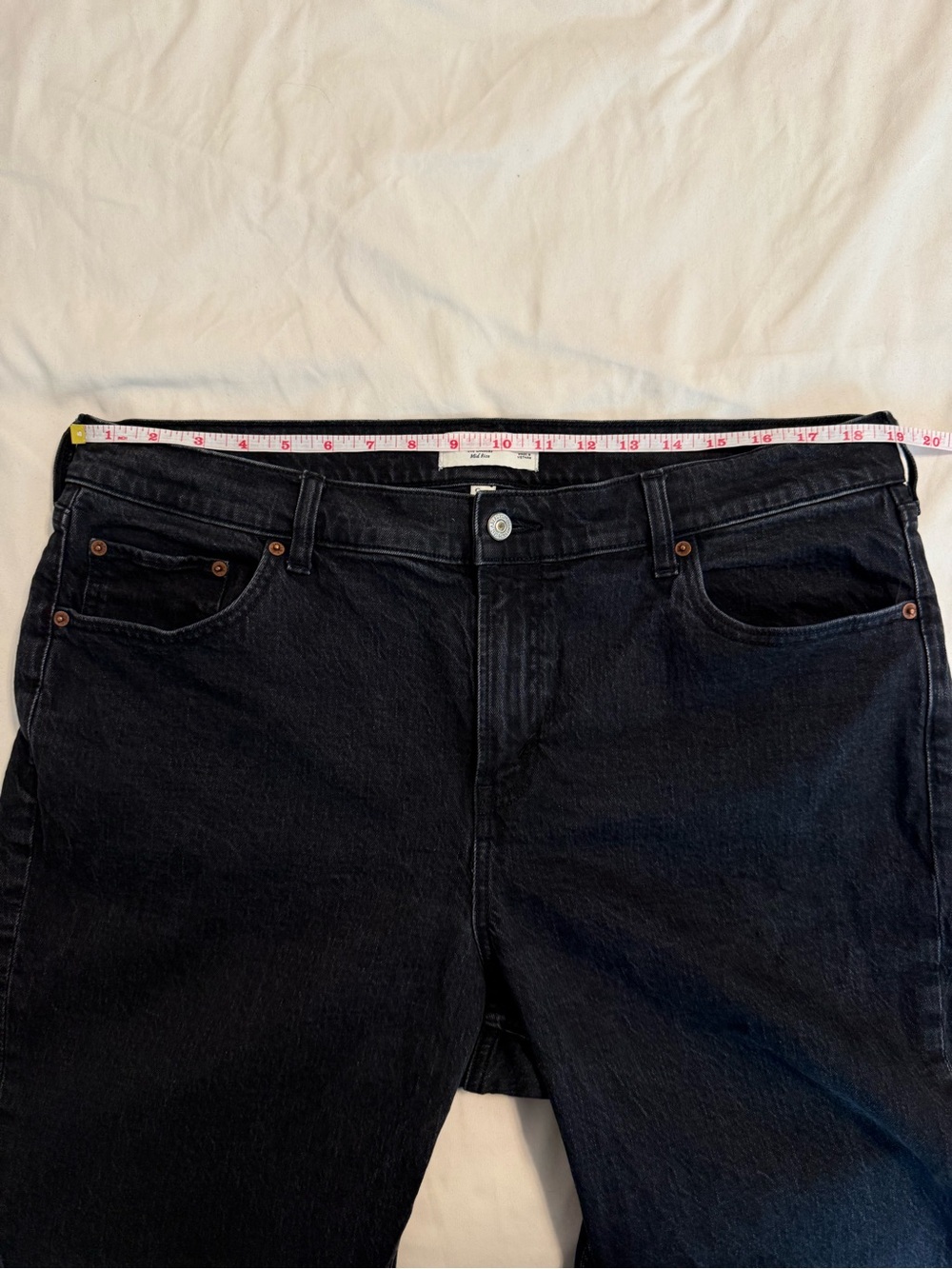 Abercrombie & Fitch Women's 33 Curve Love Mid Rise Bootcut Jean Black - Picture 12 of 15